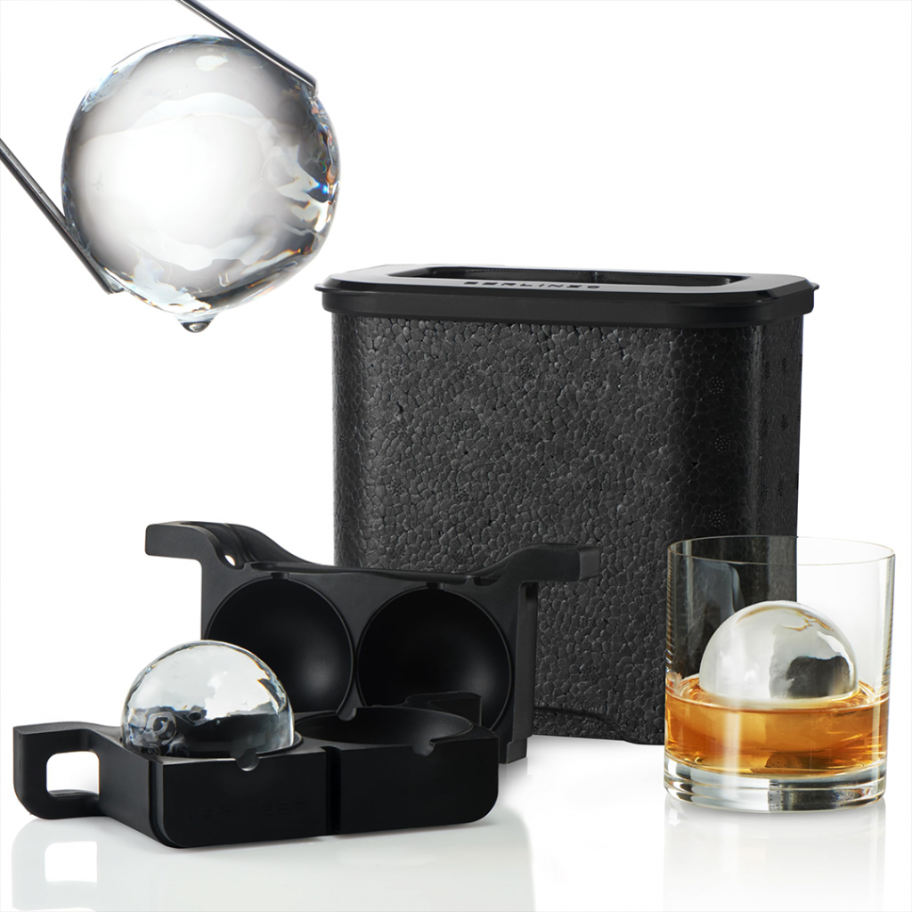 Clear ice ball maker for high end whisky drinkers